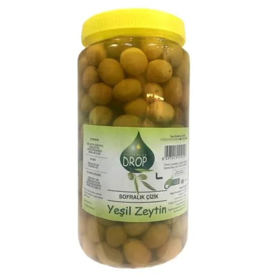 Drop%20Edremit%20Yeşil%20Çizik%20Zeytin%201%20lik%20Pet%20(L)%20Net:%201000%20g