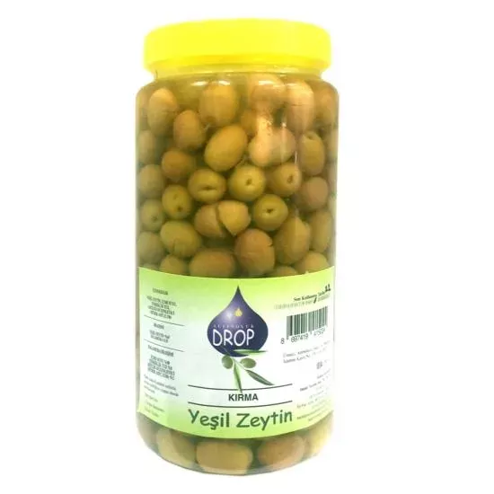 Drop Edremit Kırma Yeşil Zeytin 1 lik Pet (L) Net: 1000 g