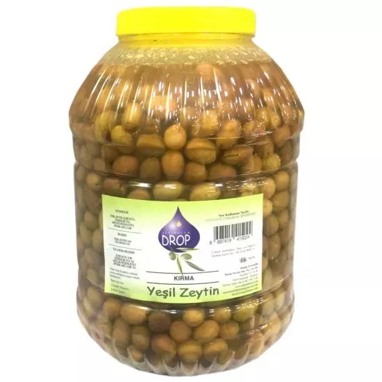 Drop Edremit Kırma Yeşil Zeytin 5 lik Pet (L) Net: 3500 g